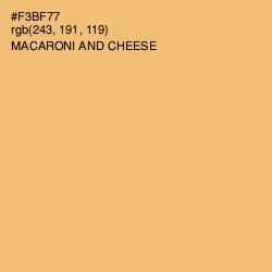 #F3BF77 - Macaroni and Cheese Color Image